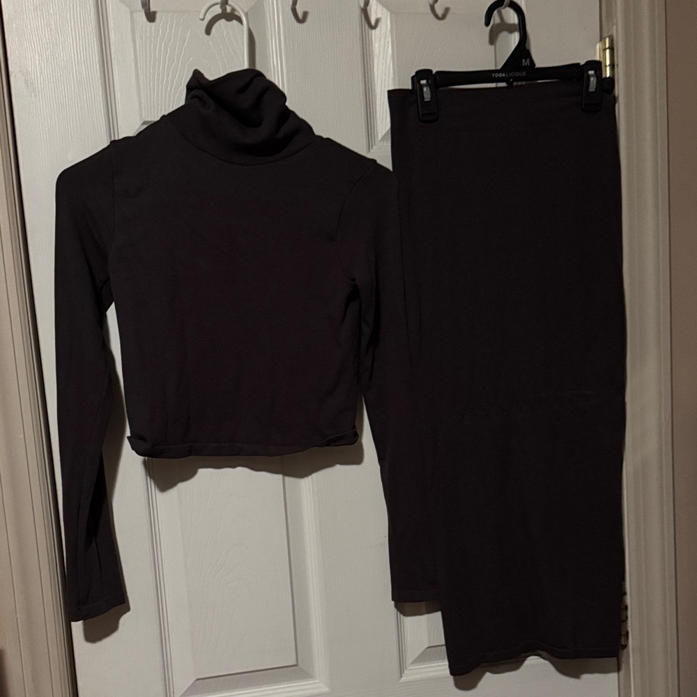Zara Dark grey Midi Pencil Skirt